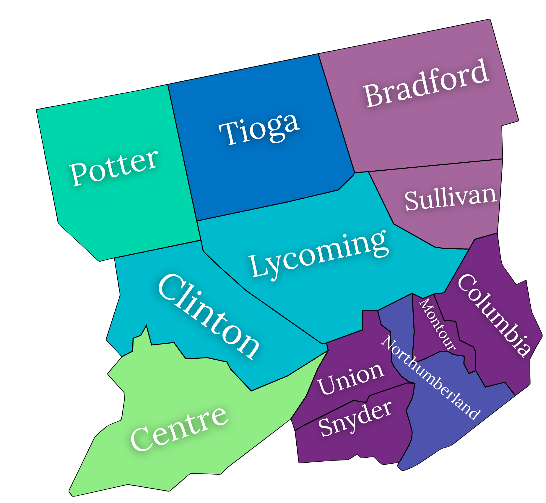 Region 8 County Map